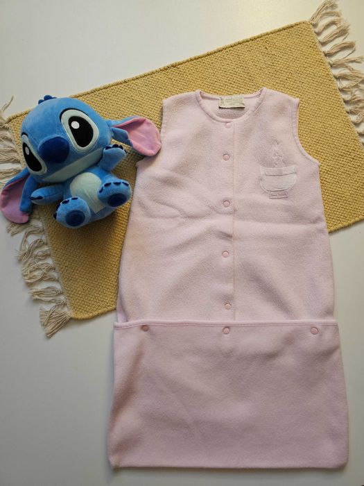 Śpiworek do spania z polaru pudrowy róż, odpinany dół - Peter Rabbit