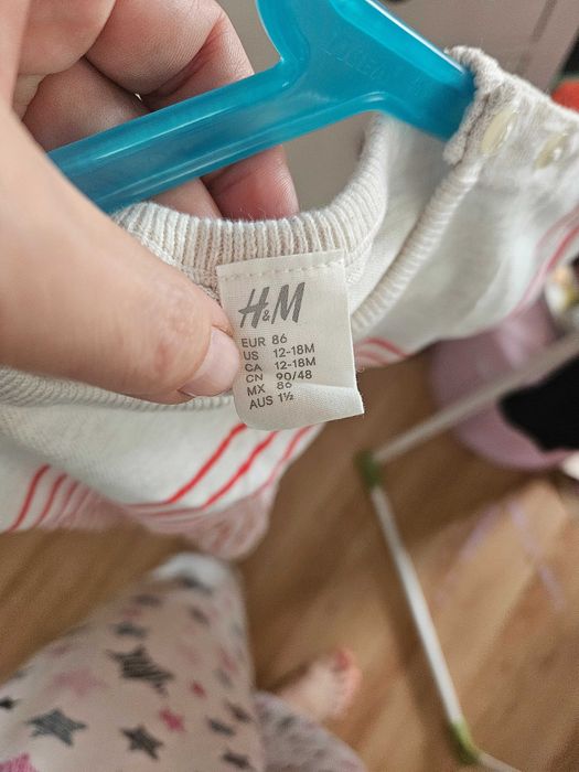 Słodka sukienka H&M rozm 86, jak nowa!