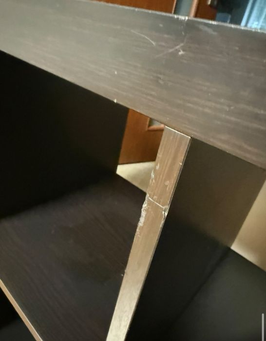 regał IKEA KALLAX „ósemka” czarnobrąz