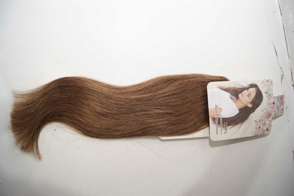 1675 doczep włosów 100% naturalne włosy brąz długość 30cm