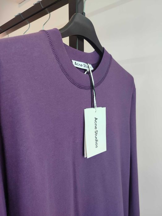 Лонгслів Acne Studios Simple Logo Long Sleeve Purple