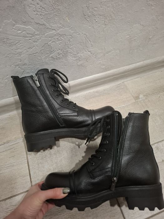 Кожаные ботинки, демисезон