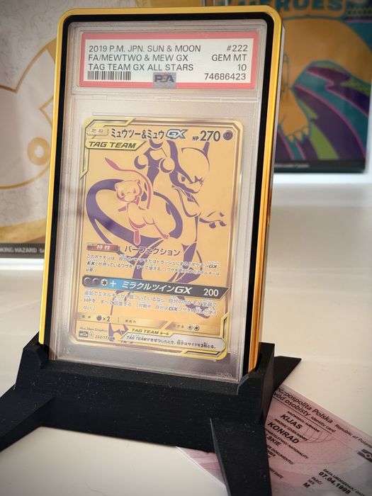Karta Pokemon Mewtwo & Mew GX psa 10