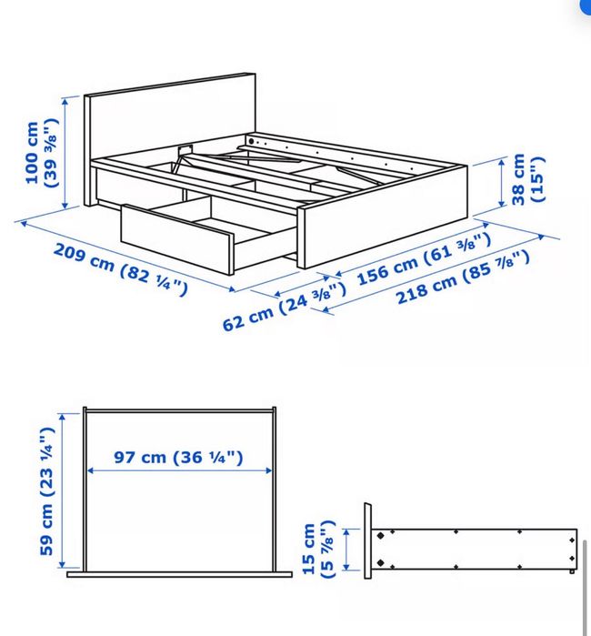 Cama Ikea MALM 140x200