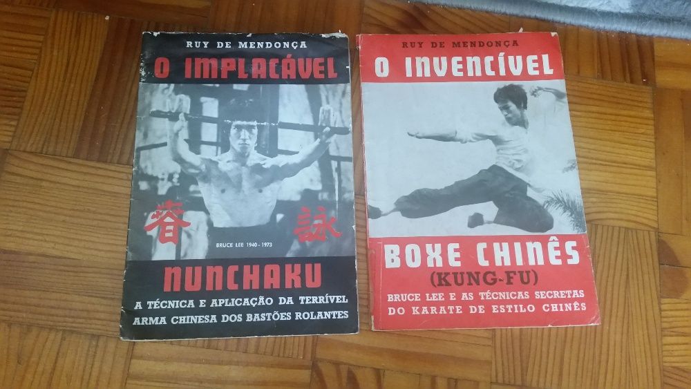 Bruce Lee - 2 livros "O Implacável" e "O Invencível".