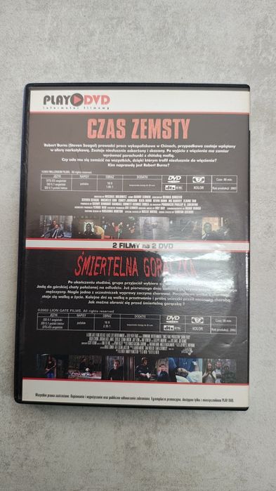 Czas zemsty + Śmiertelna gorączka. Dvd