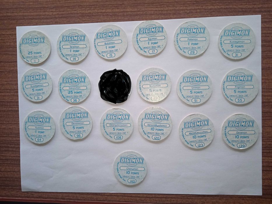 Tazos Digimon Serie 1 e Serie 2