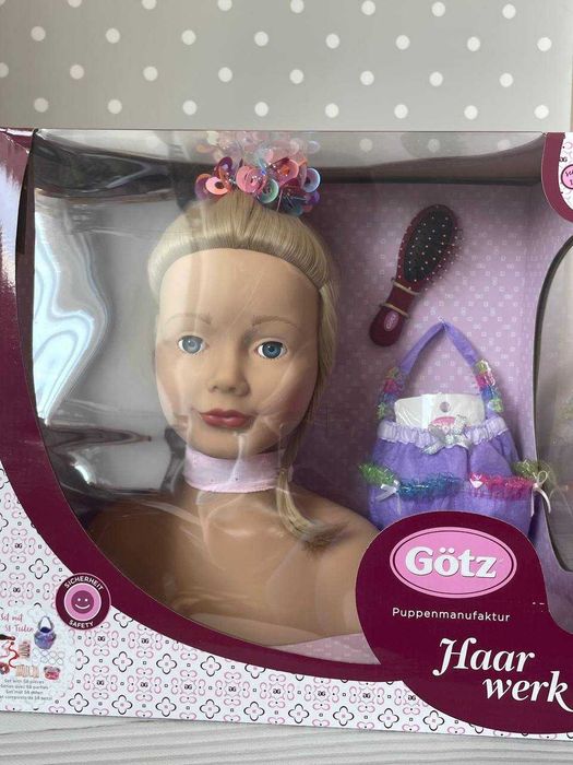 Лялька манекен Голова для зачісок блондика Gotz Готц