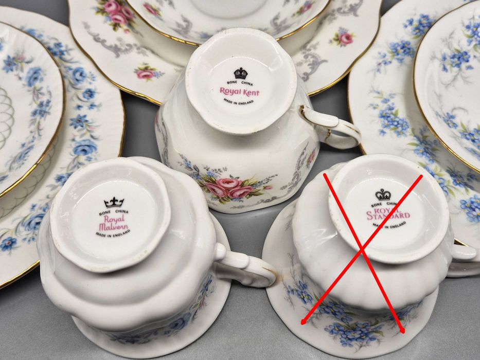 Trio złocenia filiżanka podstawek talerzyk ROYAL Made in England