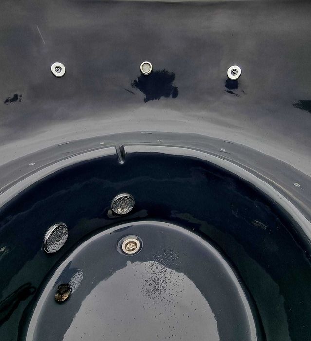 Balia ogrodowa z hydromasażem piec zewnętrzny bania filtracja