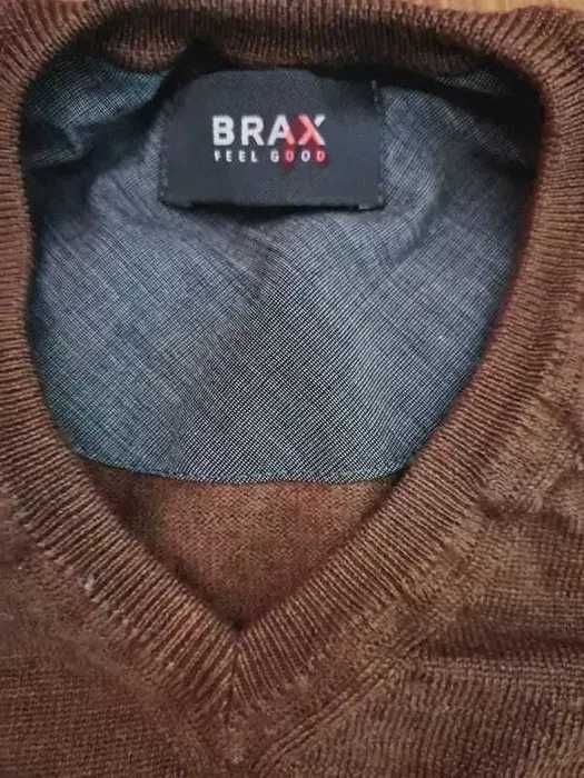 Шоколадний тепленький светр, джемпер BRAX, вовна, розмір S-M.