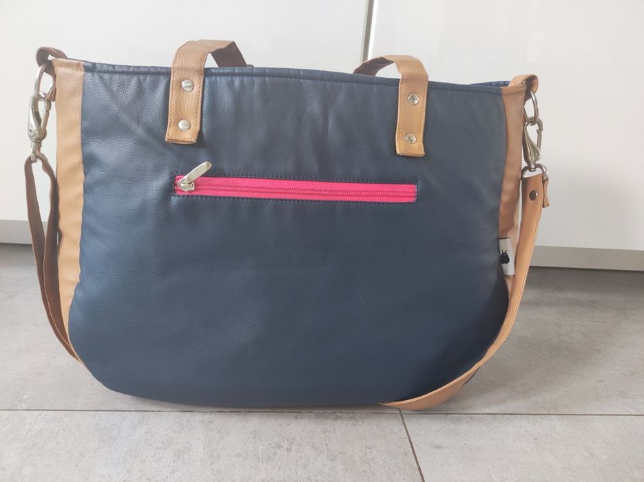 Mana Mana aktówka duża navy blue camel do wózka zaczepy