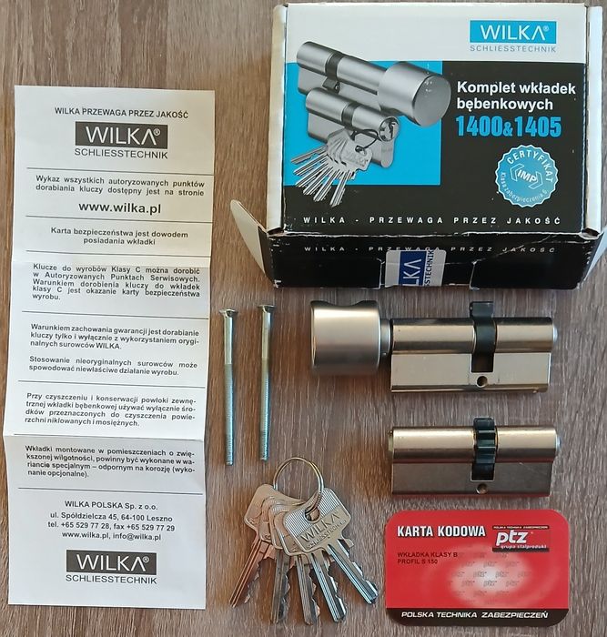 komplet wkładek do drzwi WILKA 30/40