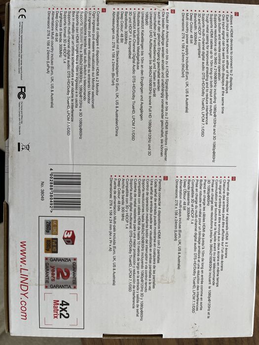 LINDY HDMI Switch 4/264739999027074124