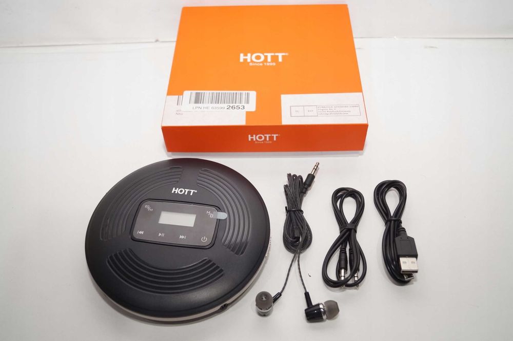 1882 Przenośny odtwarzacz CD Discman HOTT CD903TF Bluetooth HIFI