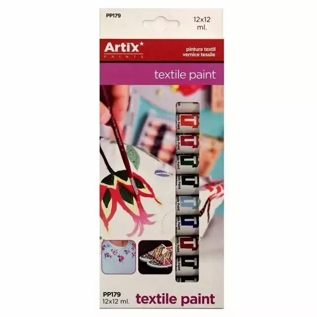 Zestaw Kraftika Colors do tekstyliów (12x12ml), klasyczny. Kraftika. Nowy Produkt