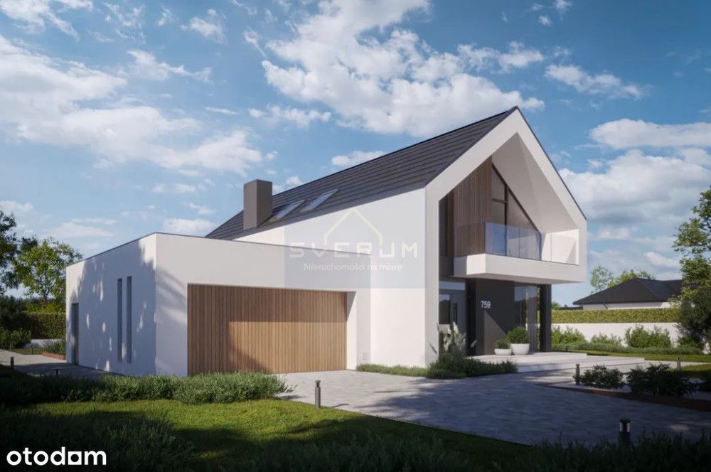 Nowoczesny dom typu stodoła - Brzeziny Kolonia