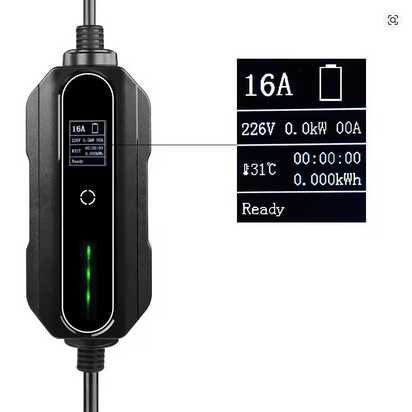 Carregador Portátil 3,5 kw - 16A - 15 ou 20 METROS DE CABO