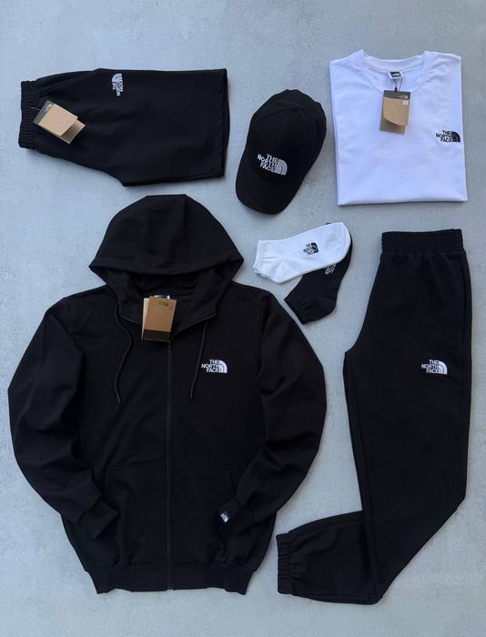 Чоловічий спортивний костюм норд фейс комплект [5в1] The North Face [S,M,L,XL,XXL] + шкарпетки в подарунок!