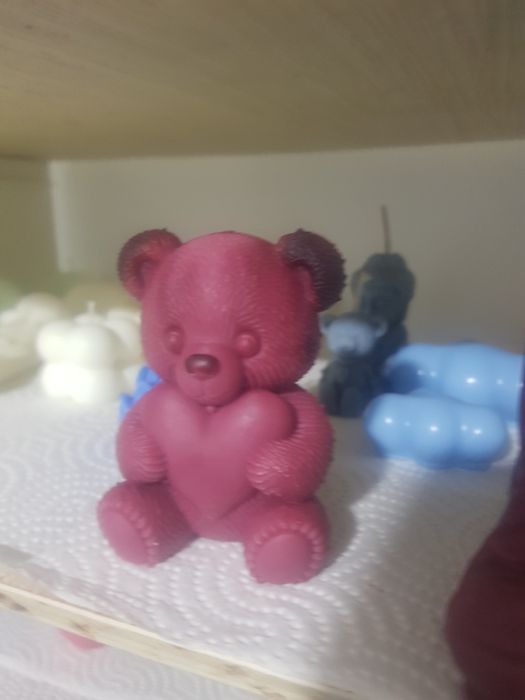 Vela urso com coraçao