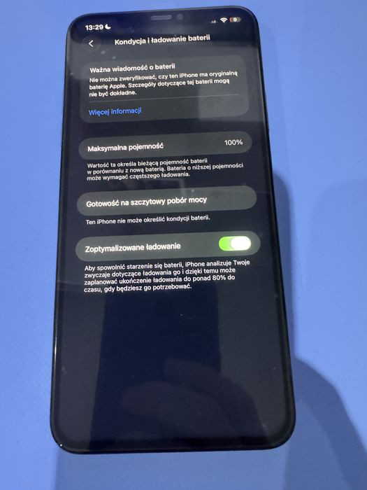Iphone 11 pro max 100% baterii na części