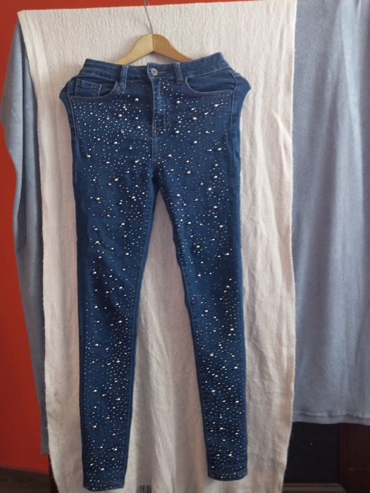 Goodies spodnie damskie dżinsowe z cekinami rozmiar 36