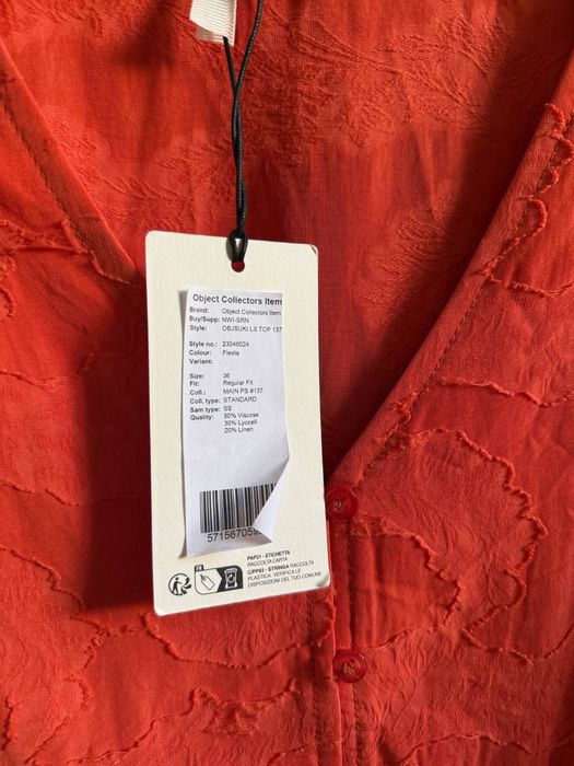 Помаранчева блуза object, розмір S-M, нова з бірками