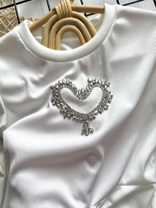 Святкова біла блуза лонгслів реглан джемпер від 4 до 14 років