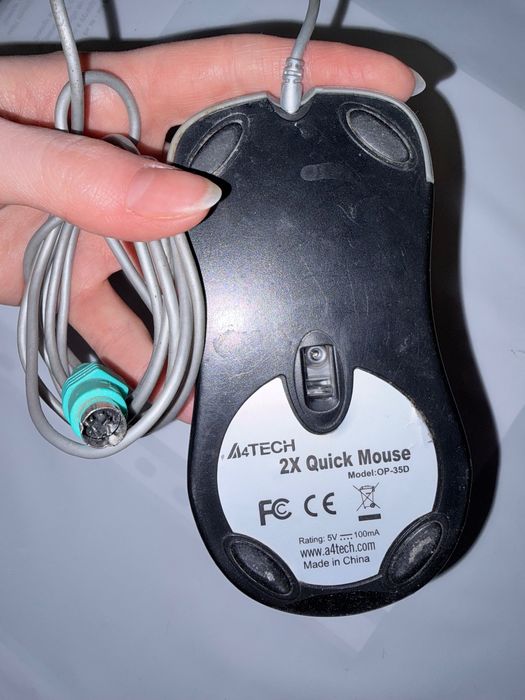 Мишка A4Tech OP-35D PS/2 Silver — з кнопкою подвійного кліку (2X)