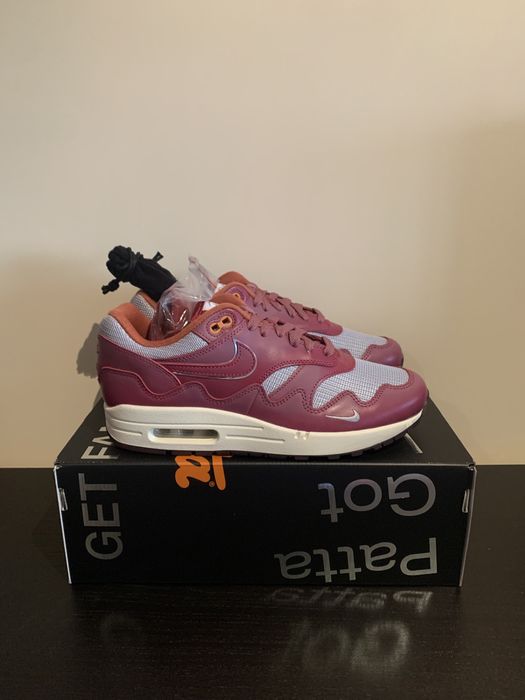 Air max 1 Patta Waves Rush Maroon 41