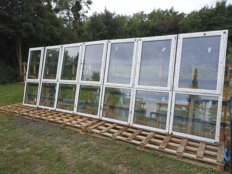 Okna pcv 100/240 trzy szybowe białe