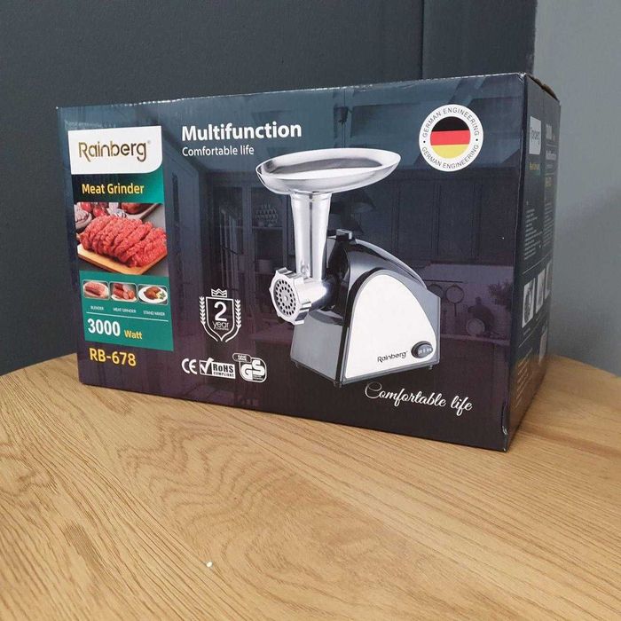 М'ясорубка електрична шнекова Rainberg RB-678 3000W