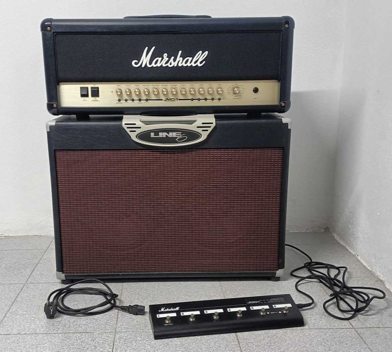 Marshall JMD:1 50W + Coluna Line 6 2x12 Celestion – Excelente estado