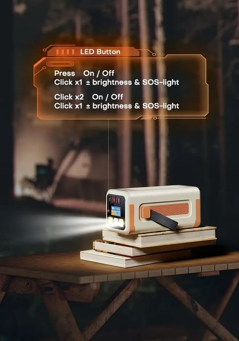 Потужний Power Bank 100W QOOVI — Зарядка для ноутбука і не тільки