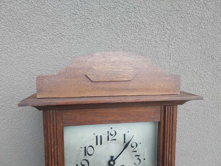 Stary zegar ścienny gabinetowy PHS przedwojenny sprawn film gongu F014