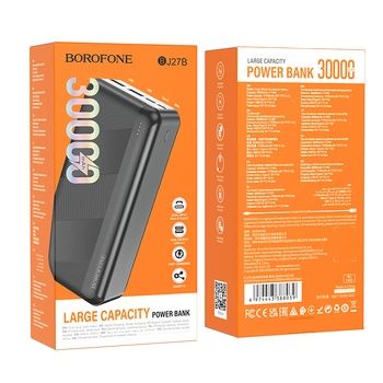Borofone Power Bank 30000mAh BJ27B Pindar - 2xUSB - czarny lub bialy