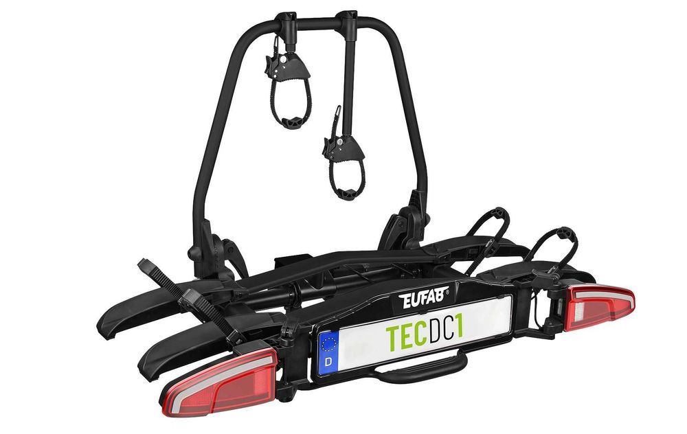 Bagażnik EUFAB TECDC1 na 2 rowery eBike uchwyt na hak dynamiczny LED