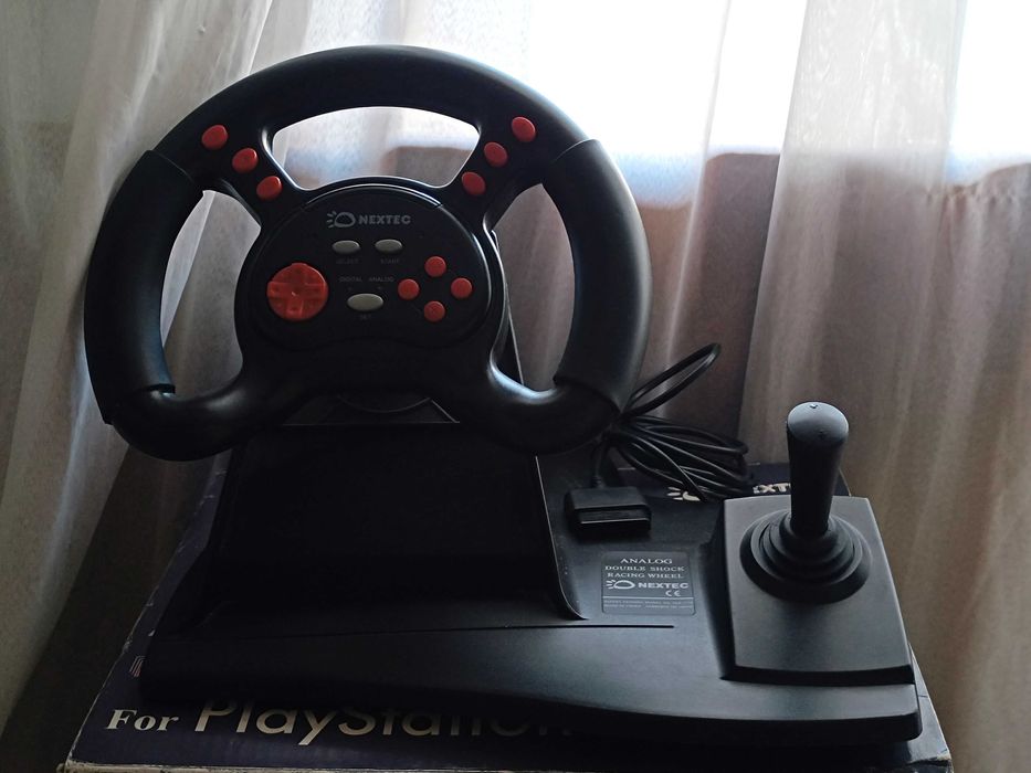 Analog Racing Wheel Double Shock PS1 Playstation 164751312875905123