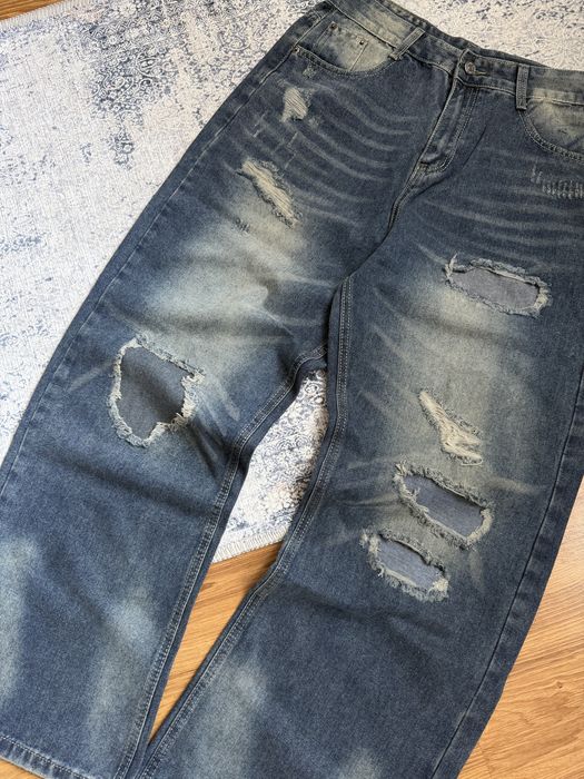 Archive bootcut distressed washed jeans джинси буткат кльош прямі washed straight falred loose fit архив дистрес y2k клеш прямые стрейт erd opium