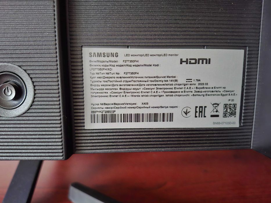 Професійний монітор 27" Samsung F27T350FHI Dark Gray (LF27T350FHIXCI ...