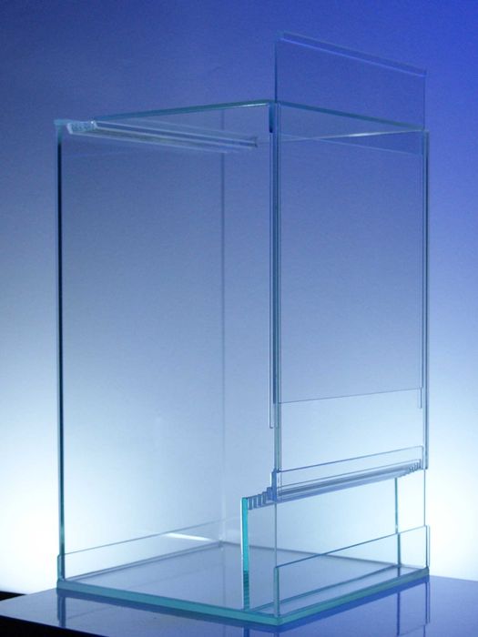 Profesjonalne Terrarium 20x20x35cm szkło potrójna wentylacja EKO