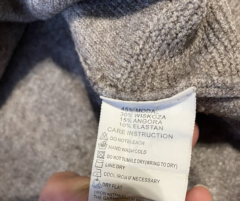 Sukienka swetrowa długi sweter kardigan na zimę N Everyday kieszenie