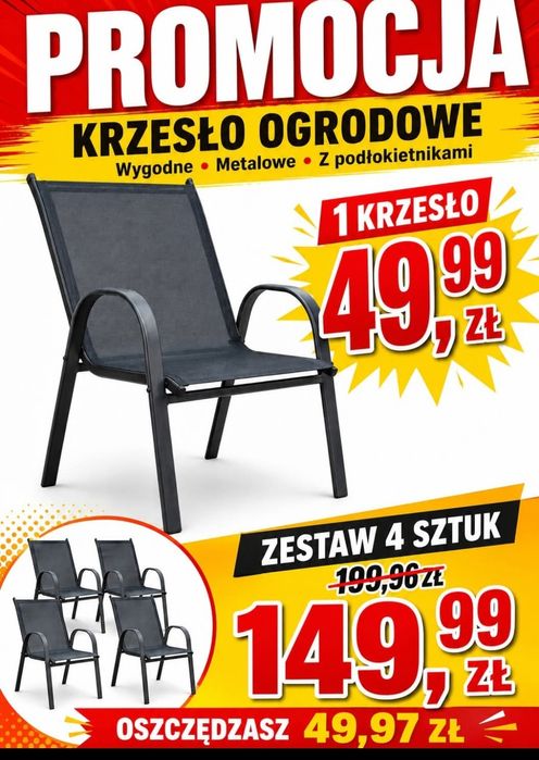 Krzesełko ogrodowe metalowe