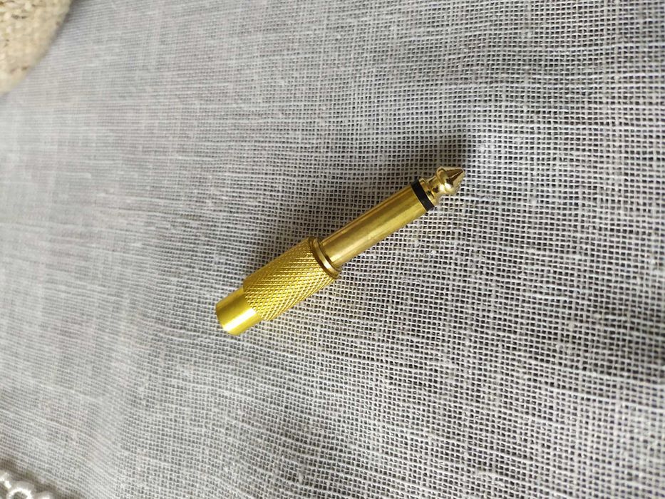 Adapter przejściówka z małego audio in chinch na duży Jack 6,3 stereo