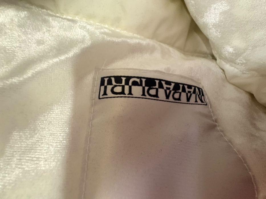 Kurtka Puchowa Damska Napapijri Belay Velvet Puffer Ecru/Biała Rozmiar oversize