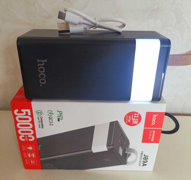 Качественный павербанк 50000 mAh HOCO Powermaster j89a для роутера, телефона, смартчасов, планшета