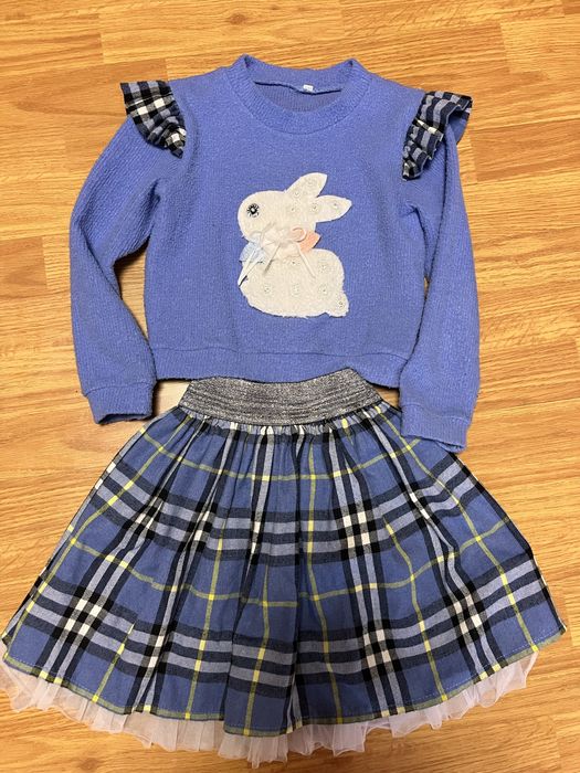 Комплект спідничка і кофтинка, теплий комплект р.110-116