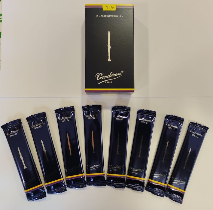 8 palhetas clarinete Requinta (Mib) Vandoren n°1,5