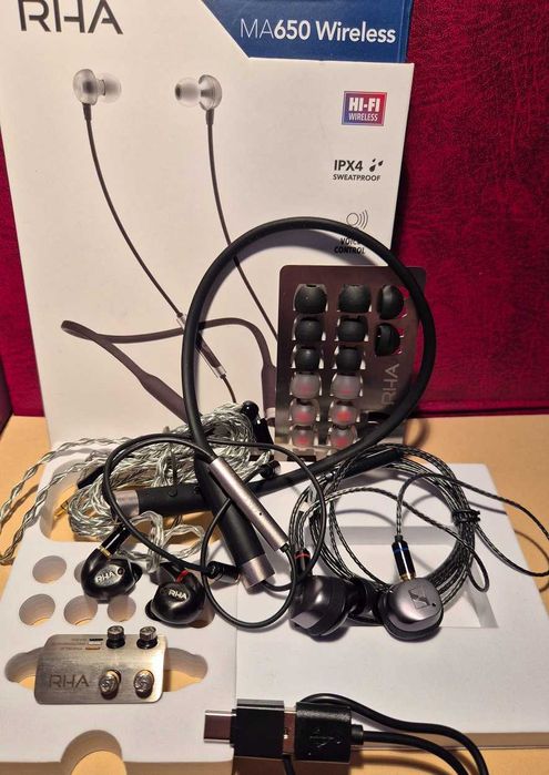 Słuchawki RHA T20 i Sennheiser Momentum TWS 3 i bluetooth mmcx