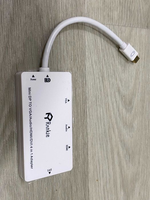 Перехідник R-1133A mini DisplayPort Adapter 4 in 1 DVI+HDMI+VGA+3.5mm